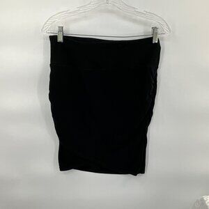 Athleta Women's Black Ruched Wrap Skirt‎ Small Stretch Modal Blend